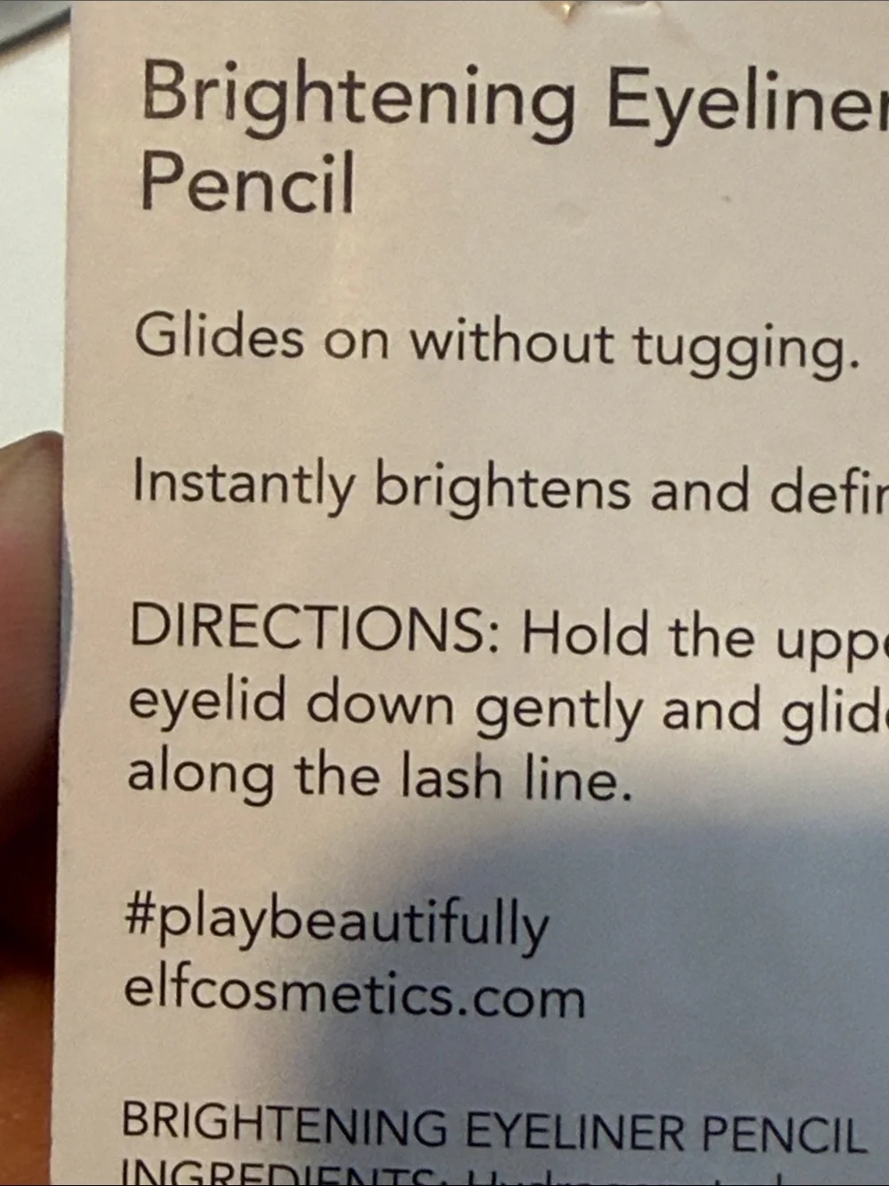e.l.f. Brightening Eyeliner Pencil in Silver with Coffee Tip